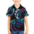 Hawaii Turtles Plumeria Family Matching Off The Shoulder Long Sleeve Dress and Hawaiian Shirt Amethyst Gradient Polynesian Pattern