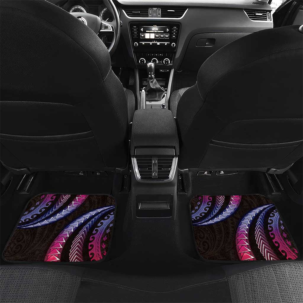 Hawaii Turtles Plumeria Car Mats Sweet Gradient Polynesian Pattern