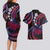 Hawaii Turtles Plumeria Couples Matching Long Sleeve Bodycon Dress and Hawaiian Shirt Sweet Gradient Polynesian Pattern