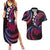 Hawaii Turtles Plumeria Couples Matching Summer Maxi Dress and Hawaiian Shirt Sweet Gradient Polynesian Pattern