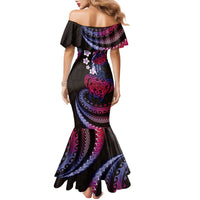 Hawaii Turtles Plumeria Family Matching Mermaid Dress and Hawaiian Shirt Sweet Gradient Polynesian Pattern