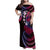 Hawaii Turtles Plumeria Family Matching Off Shoulder Maxi Dress and Hawaiian Shirt Sweet Gradient Polynesian Pattern