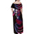 Hawaii Turtles Plumeria Family Matching Off Shoulder Maxi Dress and Hawaiian Shirt Sweet Gradient Polynesian Pattern