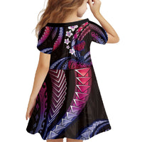 Hawaii Turtles Plumeria Family Matching Summer Maxi Dress and Hawaiian Shirt Sweet Gradient Polynesian Pattern