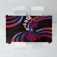 Hawaii Turtles Plumeria Tablecloth Sweet Gradient Polynesian Pattern