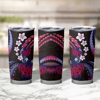 Hawaii Turtles Plumeria Tumbler Cup Sweet Gradient Polynesian Pattern LT01 - Polynesian Pride