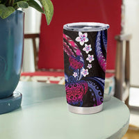 Hawaii Turtles Plumeria Tumbler Cup Sweet Gradient Polynesian Pattern LT01 - Polynesian Pride