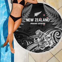 New Zealand 2024 Rugby Beach Blanket Silver Fern Aotearoa Kiwi