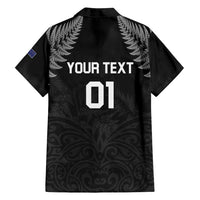 Custom New Zealand 2024 Rugby Family Matching Long Sleeve Bodycon Dress and Hawaiian Shirt Silver Fern Aotearoa Kiwi