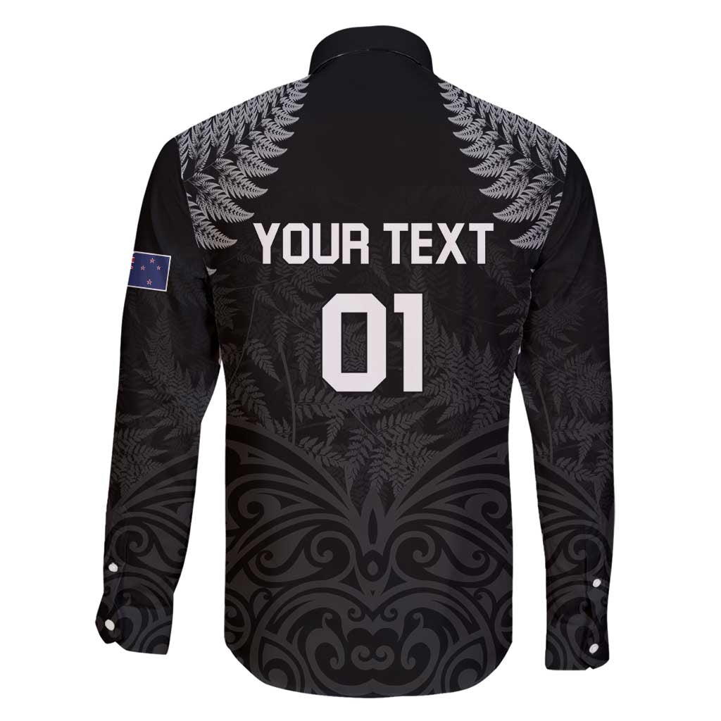 Custom New Zealand 2024 Rugby Family Matching Long Sleeve Bodycon Dress and Hawaiian Shirt Silver Fern Aotearoa Kiwi