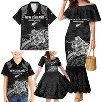 Custom New Zealand 2024 Rugby Family Matching Mermaid Dress and Hawaiian Shirt Silver Fern Aotearoa Kiwi LT01 - Polynesian Pride