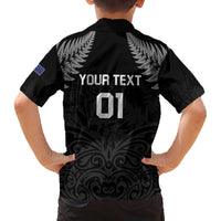 Custom New Zealand 2024 Rugby Family Matching Puletasi and Hawaiian Shirt Silver Fern Aotearoa Kiwi LT01 - Polynesian Pride