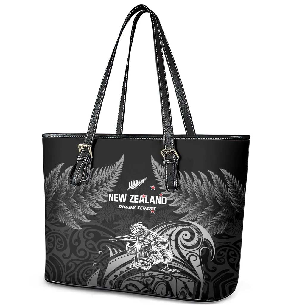 New Zealand 2024 Rugby Leather Tote Bag Silver Fern Aotearoa Kiwi