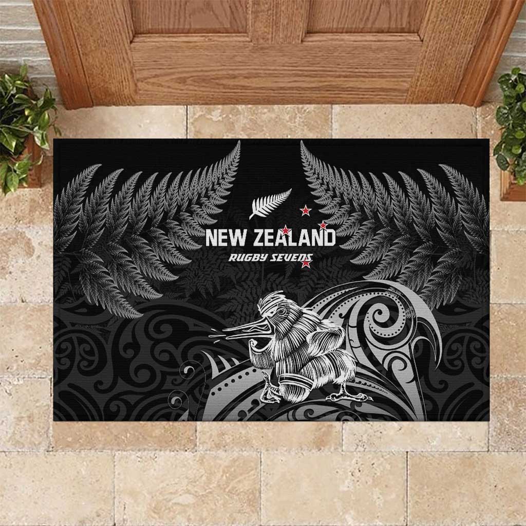 New Zealand 2024 Rugby Rubber Doormat Silver Fern Aotearoa Kiwi