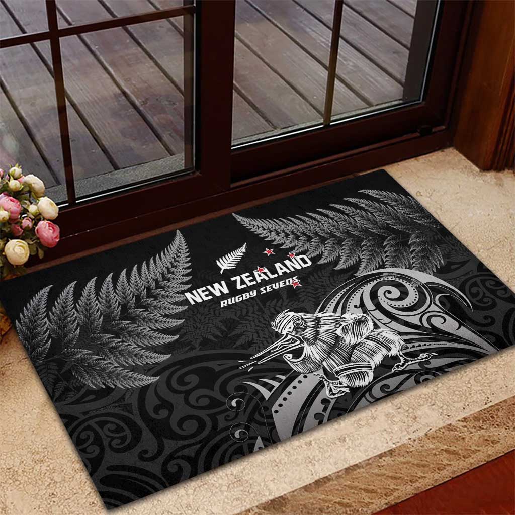 New Zealand 2024 Rugby Rubber Doormat Silver Fern Aotearoa Kiwi