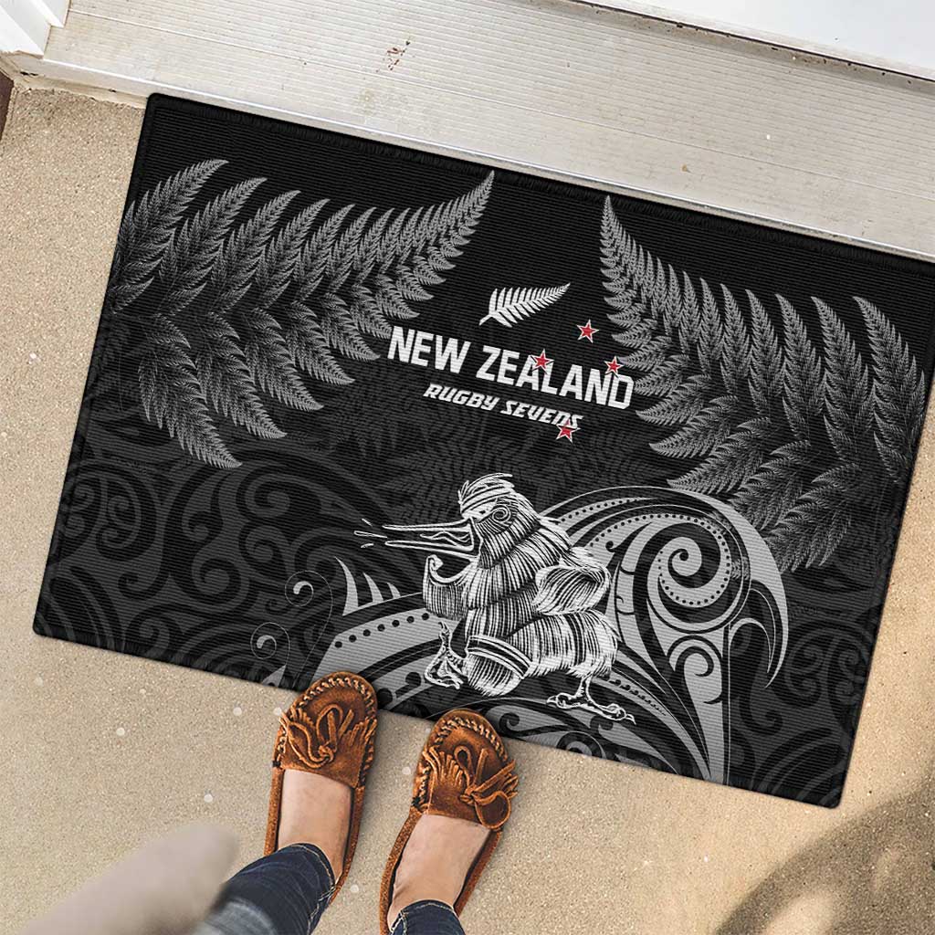 New Zealand 2024 Rugby Rubber Doormat Silver Fern Aotearoa Kiwi