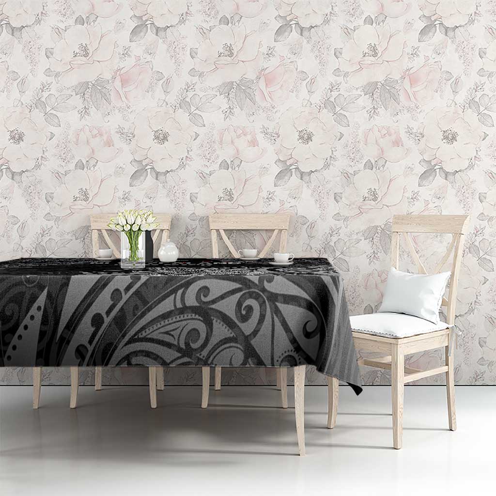 New Zealand 2024 Rugby Tablecloth Silver Fern Aotearoa Kiwi