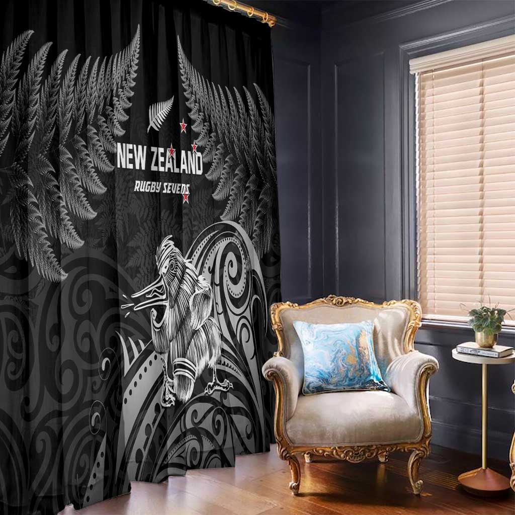 New Zealand 2024 Rugby Window Curtain Silver Fern Aotearoa Kiwi