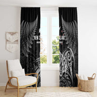 New Zealand 2024 Rugby Window Curtain Silver Fern Aotearoa Kiwi