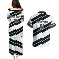 Custom Fiji 2024 Rugby Couples Matching Puletasi and Hawaiian Shirt Fijian Tapa Pattern