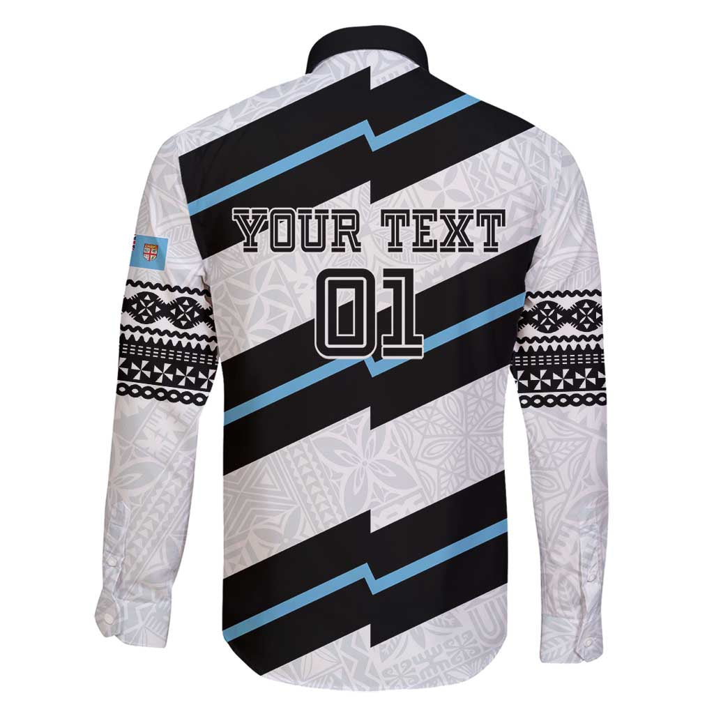 Custom Fiji 2024 Rugby Family Matching Long Sleeve Bodycon Dress and Hawaiian Shirt Fijian Tapa Pattern