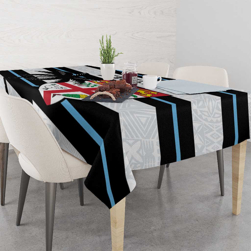 Fiji 2024 Rugby Tablecloth Fijian Tapa Pattern