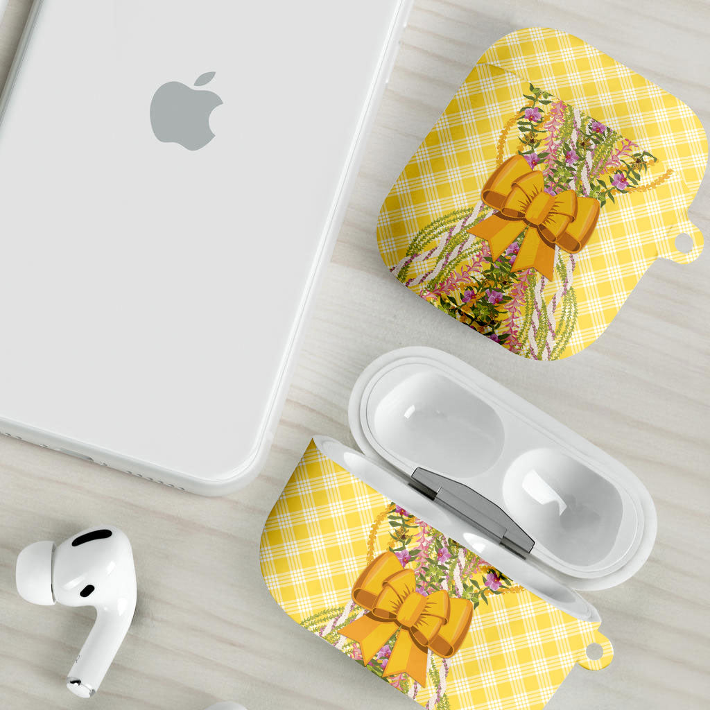 Hawaii Palaka Pikake Lokelani Plumeria AirPods Case Melemele Coquette Bow LT01 - Polynesian Pride