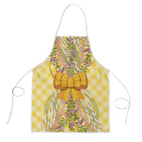 Hawaii Palaka Pikake Lokelani Plumeria Apron Melemele Coquette Bow LT01 Yellow - Polynesian Pride