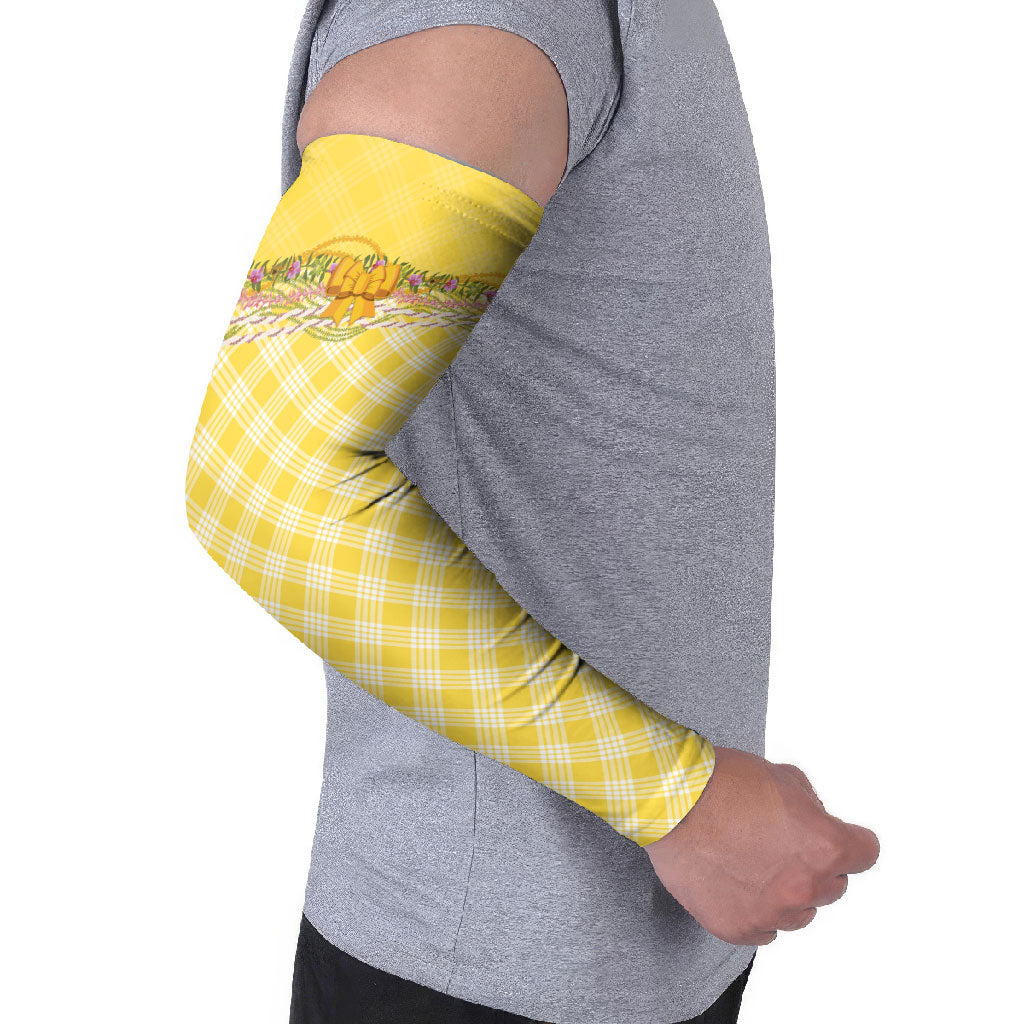 Hawaii Palaka Pikake Lokelani Plumeria Arm Sleeves Melemele Coquette Bow LT01 - Polynesian Pride
