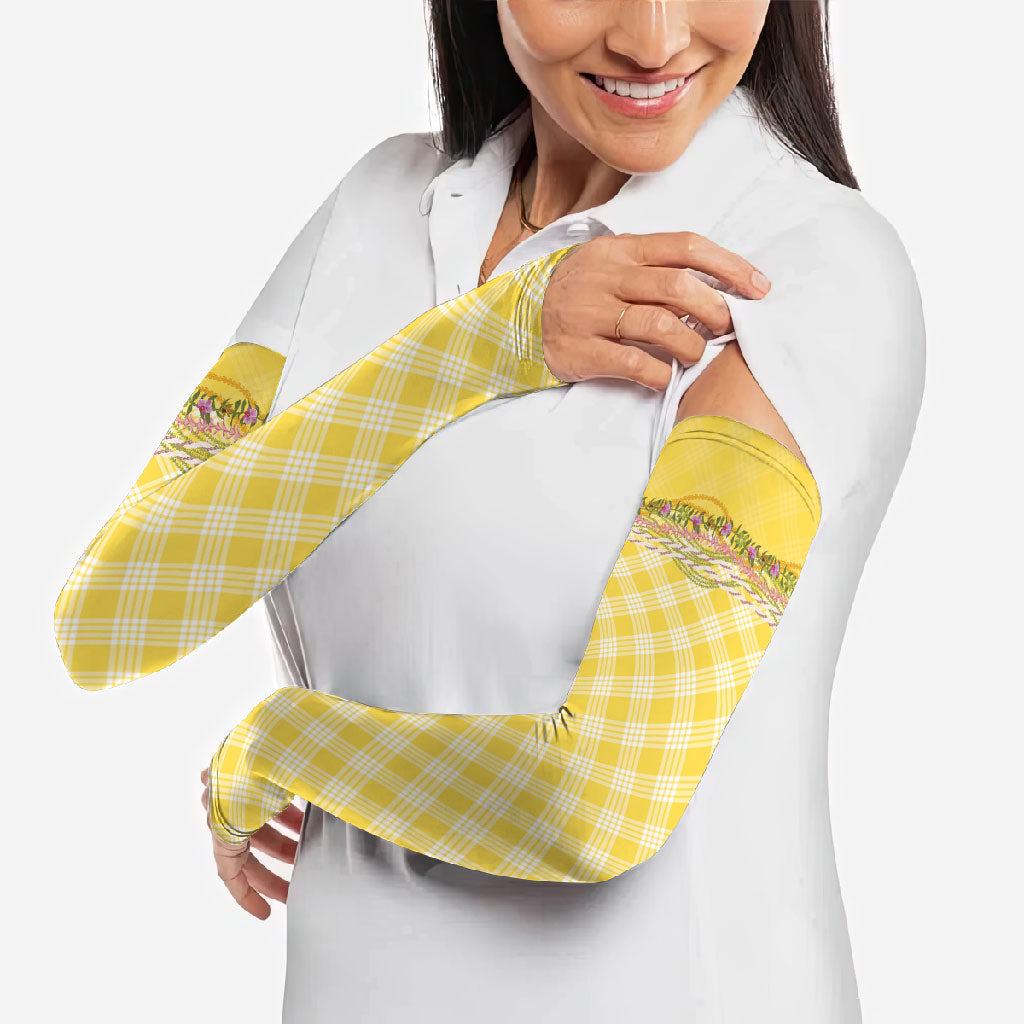 Hawaii Palaka Pikake Lokelani Plumeria Arm Sleeves Melemele Coquette Bow LT01 - Polynesian Pride
