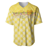 Hawaii Palaka Pikake Lokelani Plumeria Baseball Jersey Melemele Coquette Bow LT01 Yellow - Polynesian Pride
