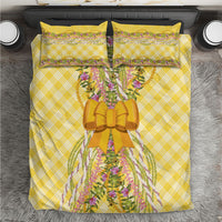Hawaii Palaka Pikake Lokelani Plumeria Bedding Set Melemele Coquette Bow LT01 Yellow - Polynesian Pride