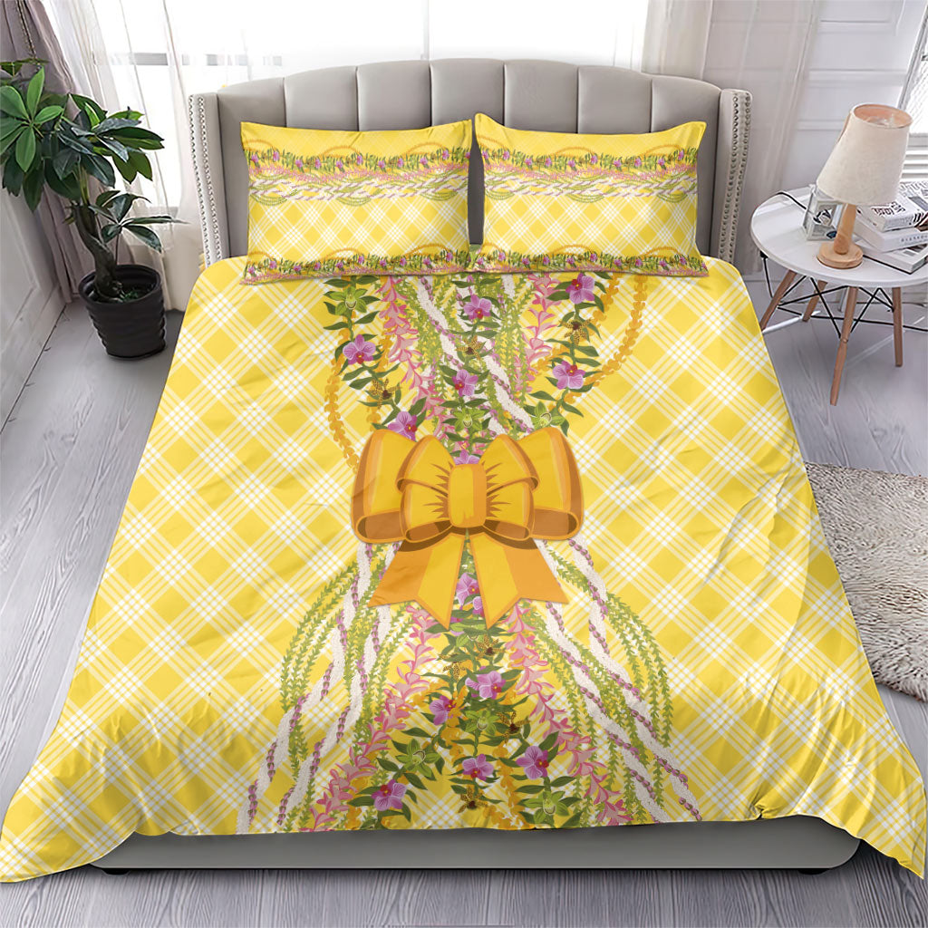 Hawaii Palaka Pikake Lokelani Plumeria Bedding Set Melemele Coquette Bow LT01 - Polynesian Pride