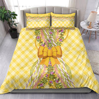 Hawaii Palaka Pikake Lokelani Plumeria Bedding Set Melemele Coquette Bow LT01 - Polynesian Pride