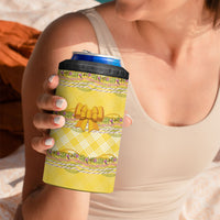 Hawaii Palaka Pikake Lokelani Plumeria 4 in 1 Can Cooler Tumbler Melemele Coquette Bow LT01 - Polynesian Pride