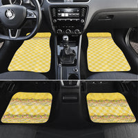 Hawaii Palaka Pikake Lokelani Plumeria Car Mats Melemele Coquette Bow LT01 Set 4pcs Yellow - Polynesian Pride