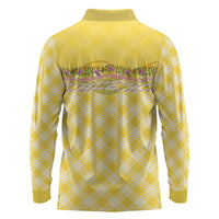 Hawaii Palaka Pikake Lokelani Plumeria Long Sleeve Polo Shirt Melemele Coquette Bow LT01 - Polynesian Pride