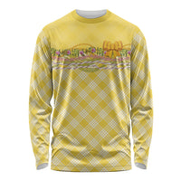 Hawaii Palaka Pikake Lokelani Plumeria Long Sleeve Shirt Melemele Coquette Bow LT01 Unisex Yellow - Polynesian Pride