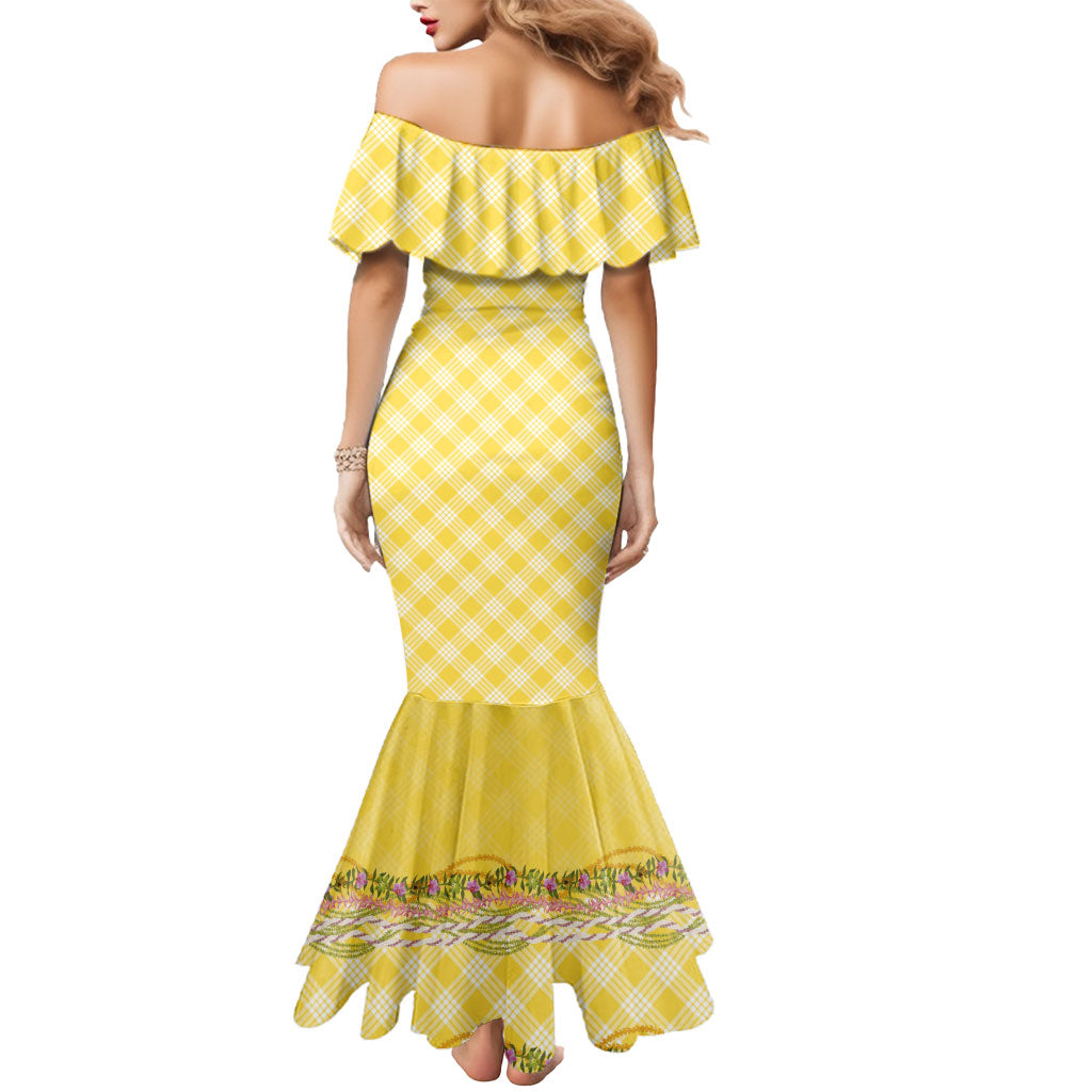 Hawaii Palaka Pikake Lokelani Plumeria Mermaid Dress Melemele Coquette Bow LT01 - Polynesian Pride