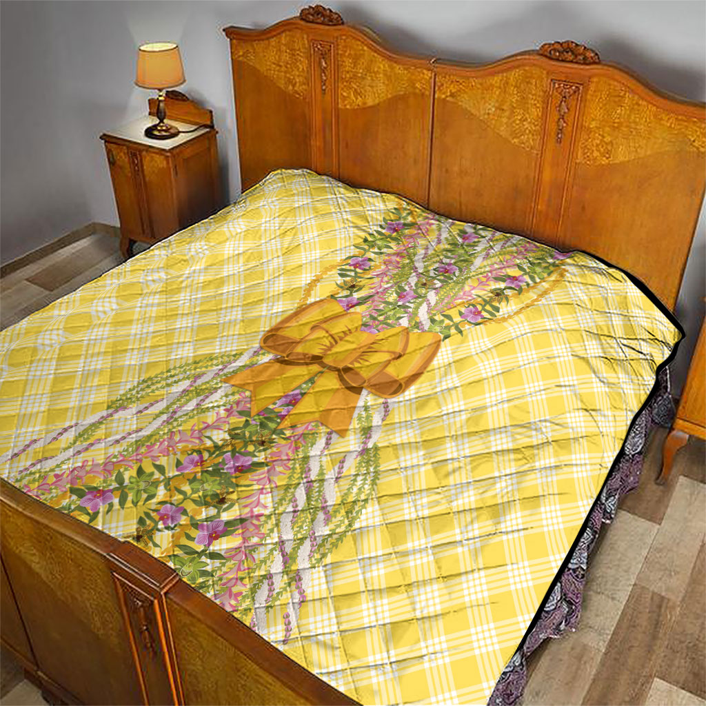 Hawaii Palaka Pikake Lokelani Plumeria Quilt Melemele Coquette Bow LT01 - Polynesian Pride