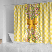 Hawaii Palaka Pikake Lokelani Plumeria Shower Curtain Melemele Coquette Bow LT01 - Polynesian Pride
