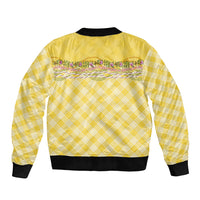 Hawaii Palaka Pikake Lokelani Plumeria Sleeve Zip Bomber Jacket Melemele Coquette Bow LT01 - Polynesian Pride