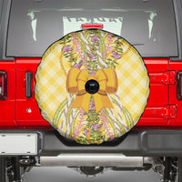 Hawaii Palaka Pikake Lokelani Plumeria Spare Tire Cover Melemele Coquette Bow LT01 - Polynesian Pride