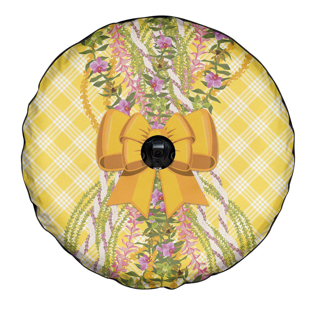 Hawaii Palaka Pikake Lokelani Plumeria Spare Tire Cover Melemele Coquette Bow LT01 - Polynesian Pride