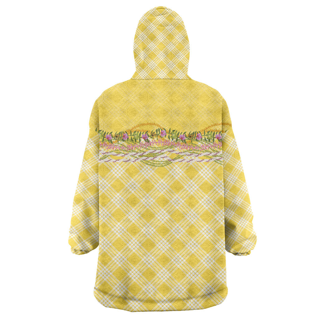 Hawaii Palaka Pikake Lokelani Plumeria Wearable Blanket Hoodie Melemele Coquette Bow LT01 - Polynesian Pride