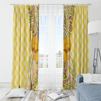 Hawaii Palaka Pikake Lokelani Plumeria Window Curtain Melemele Coquette Bow LT01 - Polynesian Pride