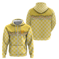Hawaii Palaka Pikake Lokelani Plumeria Zip Hoodie Melemele Coquette Bow LT01 - Polynesian Pride
