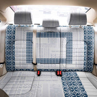 Samoa Siapo Blue Trimmed Back Car Seat Cover Samoa White Sunday - Polynesian Pride