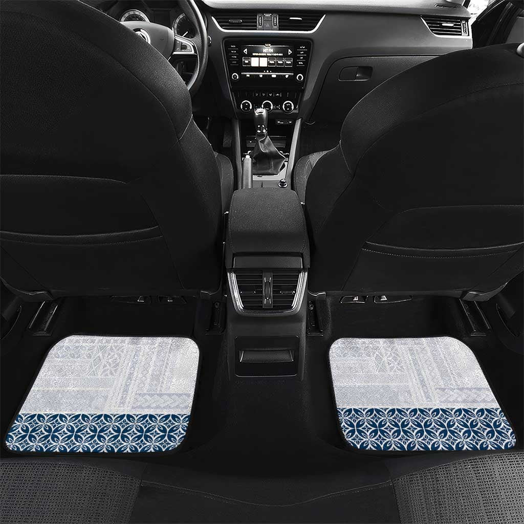 Samoa Siapo Blue Trimmed Car Mats Samoa White Sunday - Polynesian Pride