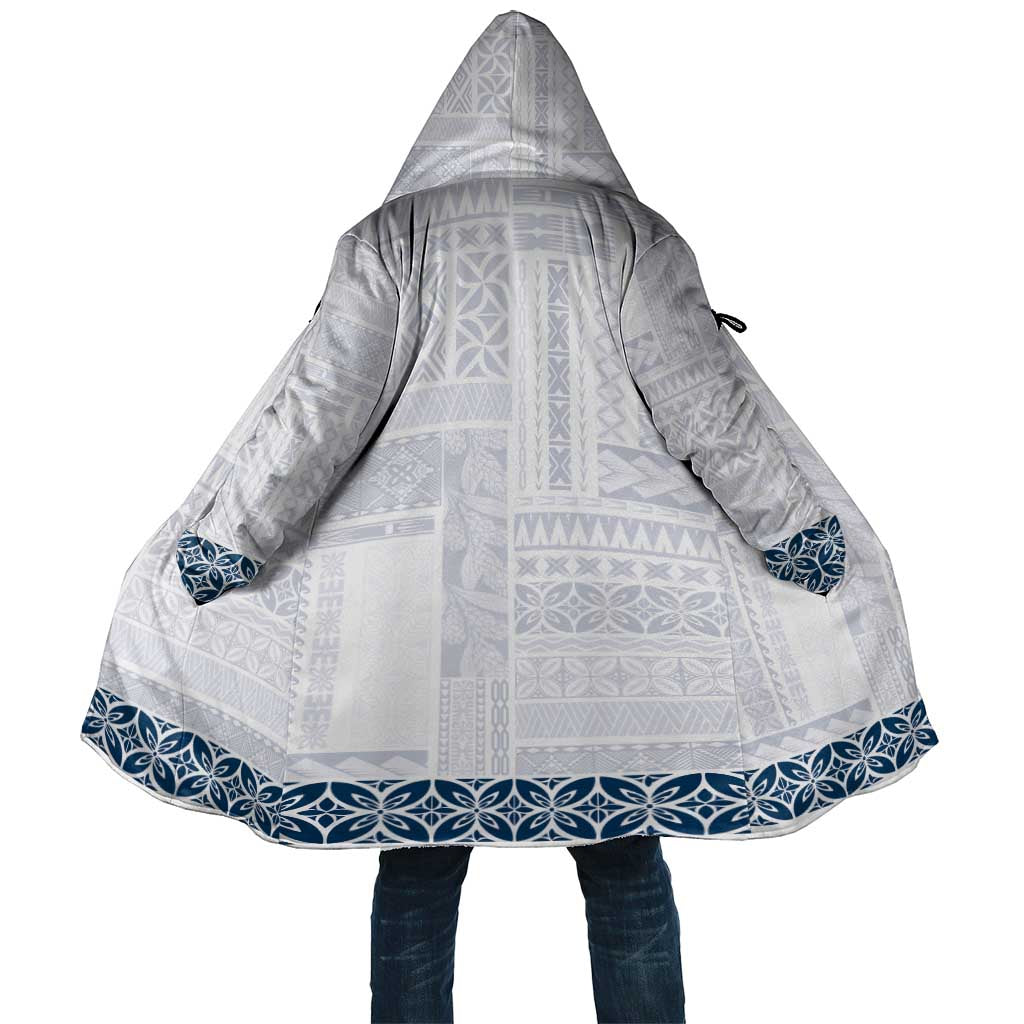 Samoa Siapo Blue Trimmed Cloak Samoa White Sunday - Polynesian Pride